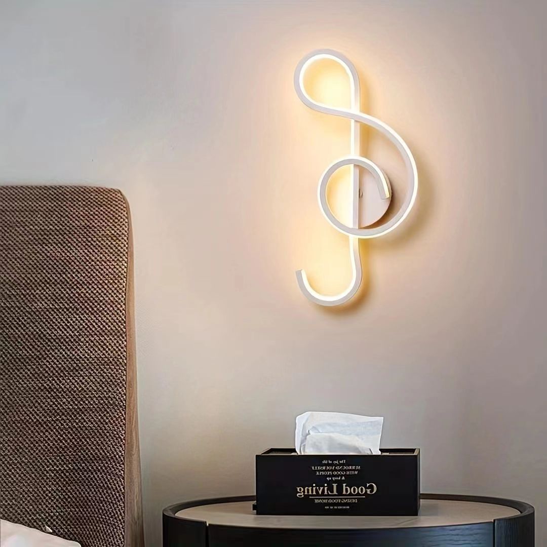 Nordic Creative Musical Note Wall Light