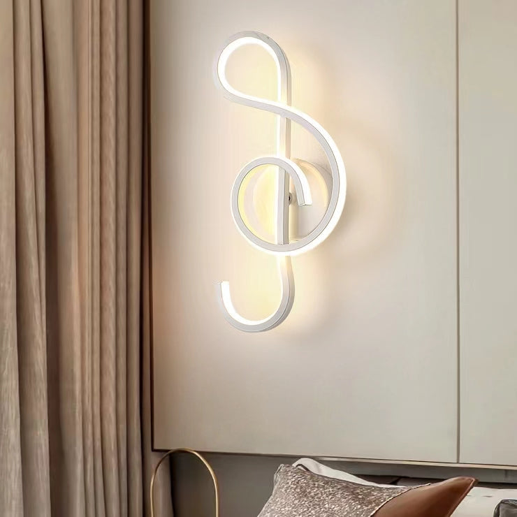 Nordic Creative Musical Note Wall Light