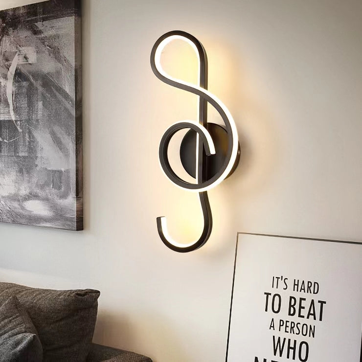 Nordic Creative Musical Note Wall Light