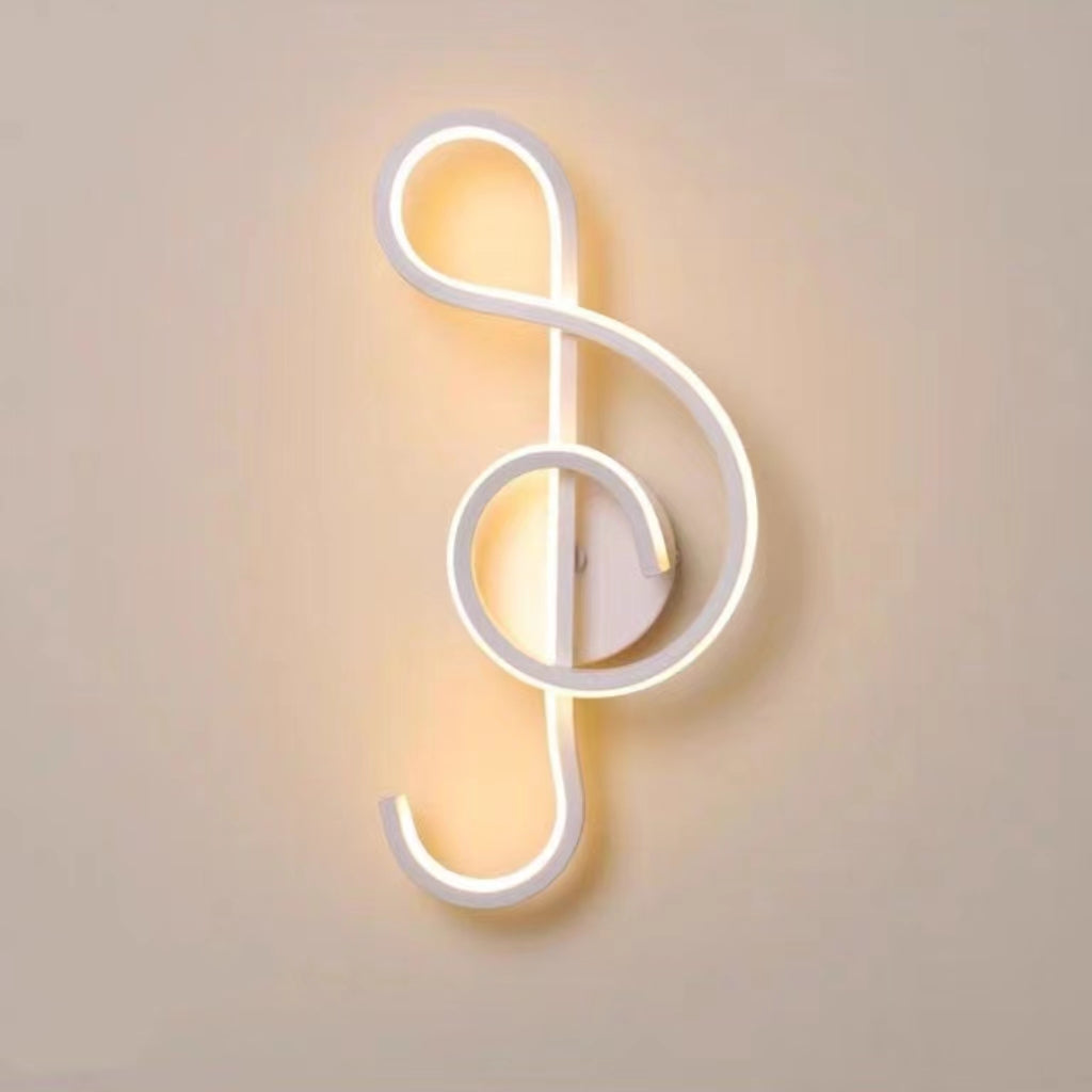 Nordic Creative Musical Note Wall Light