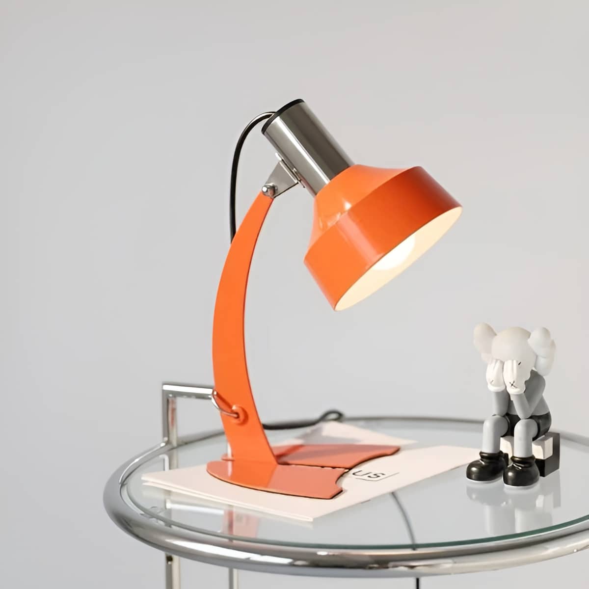 Industrial Fish Tail Arch Metal Table Lamp
