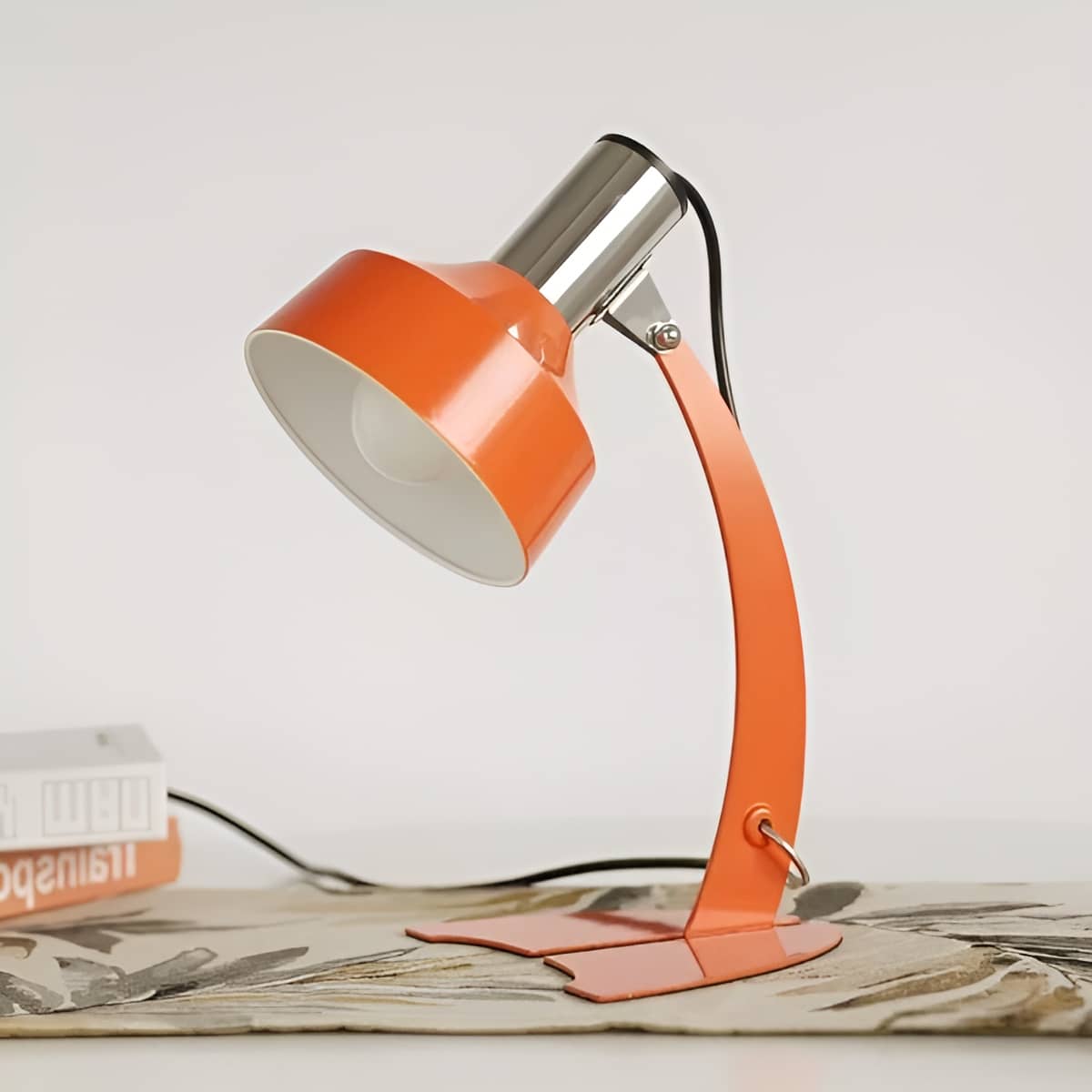 Industrial Fish Tail Arch Metal Table Lamp