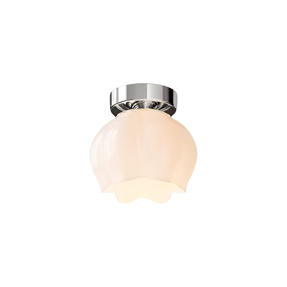 Plafonnier en verre nordique en forme de tulipe