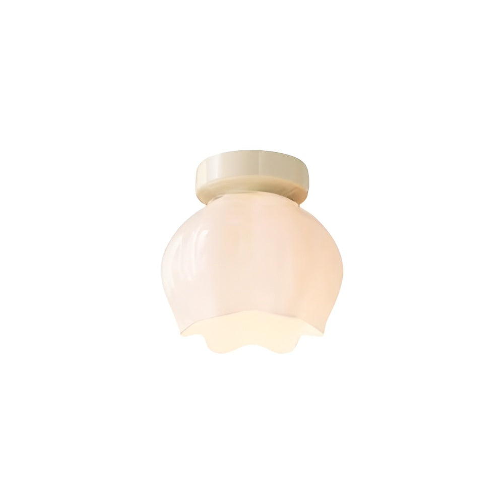 Plafonnier en verre nordique en forme de tulipe