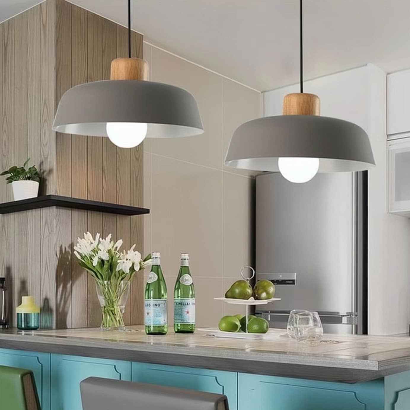 Nordic Macaron Bowl Shaped Pendant Light