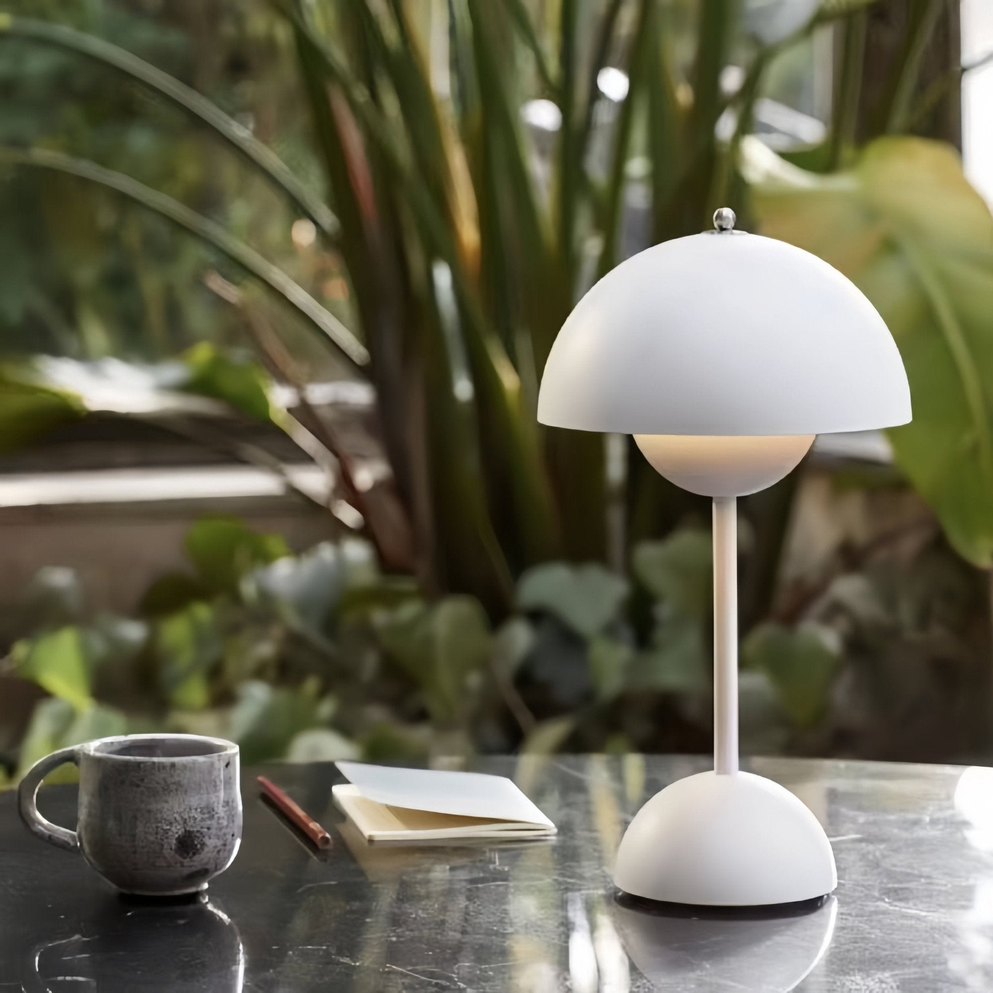 Scandinavian Minimalist Flowerpot Rechargeable Table Lamp