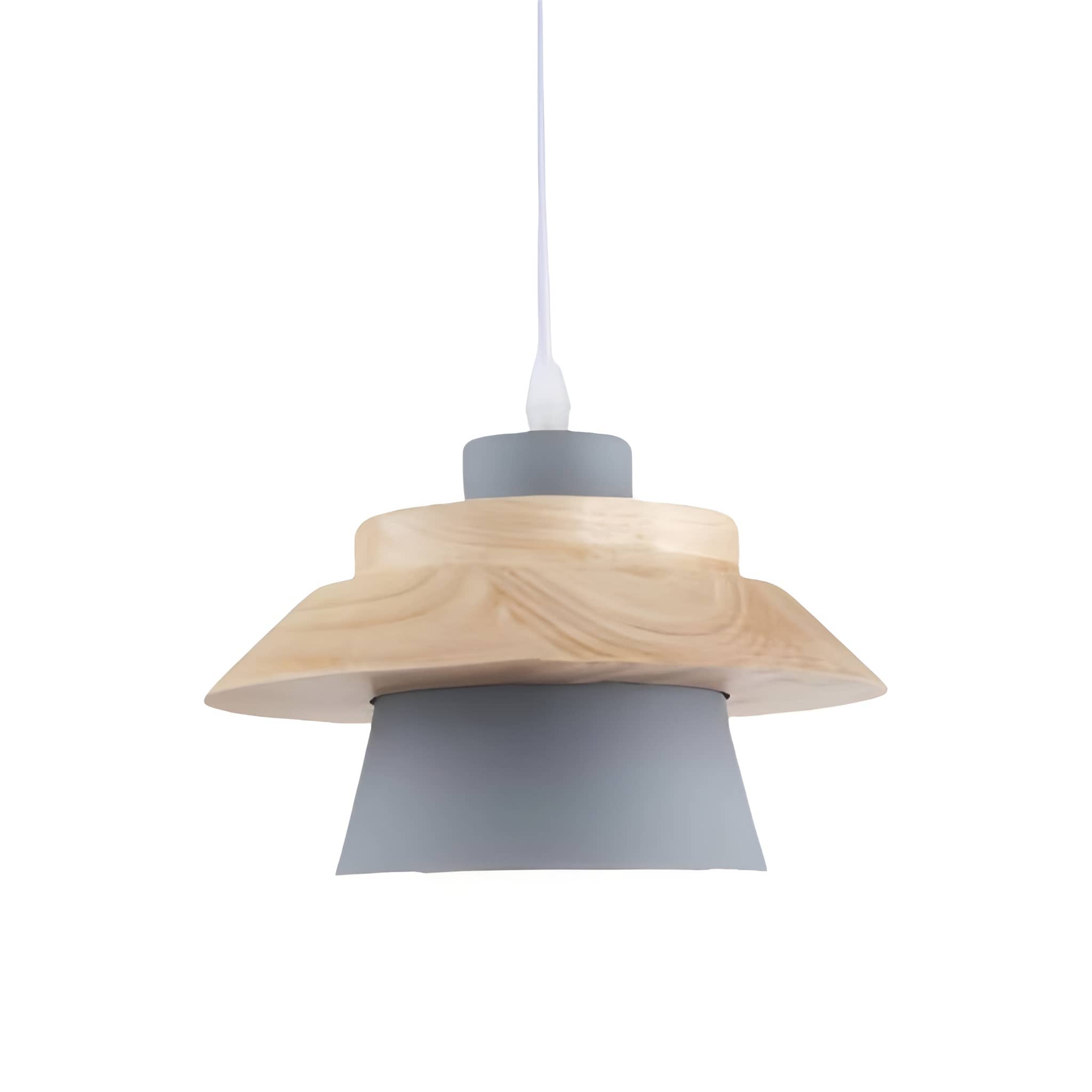 Rustic Macaron Geometric Wooden Pendant Light