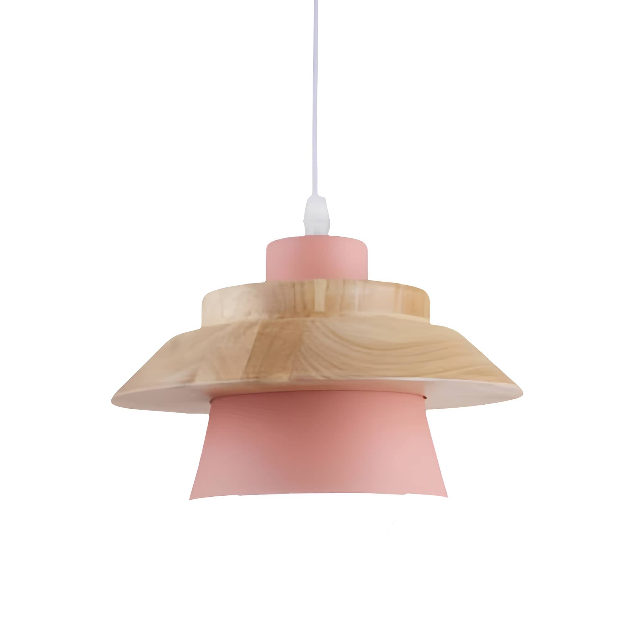Rustic Macaron Geometric Wooden Pendant Light