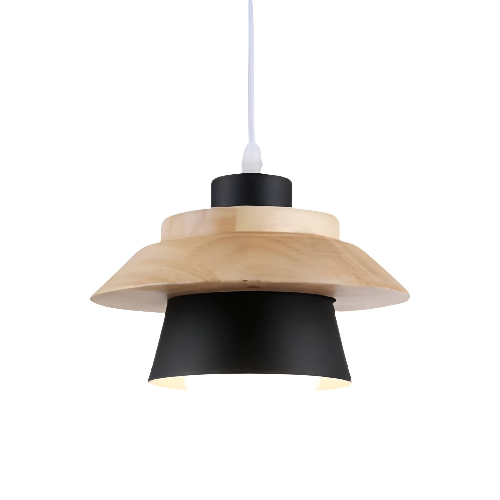 Rustic Macaron Geometric Wooden Pendant Light