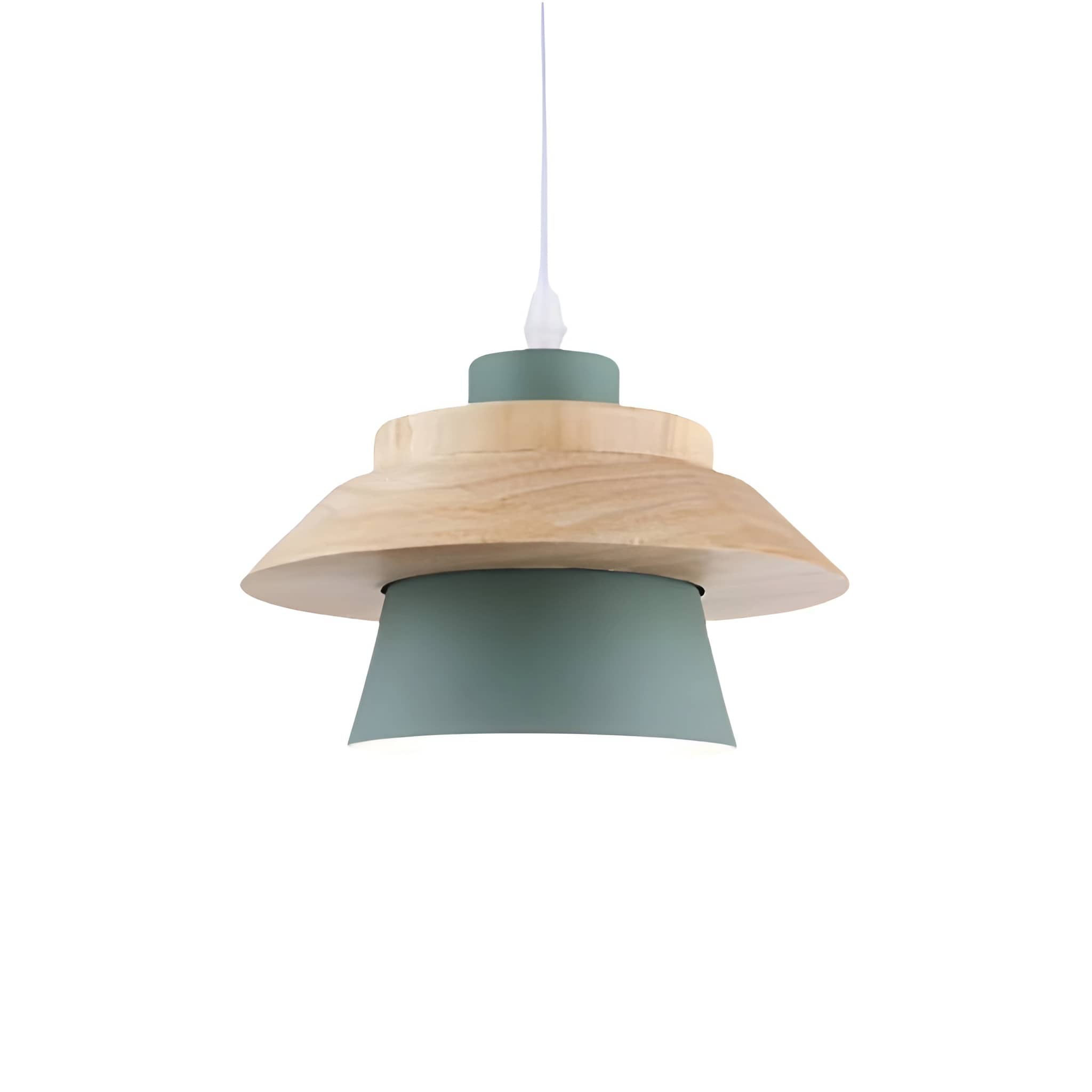 Rustic Macaron Geometric Wooden Pendant Light