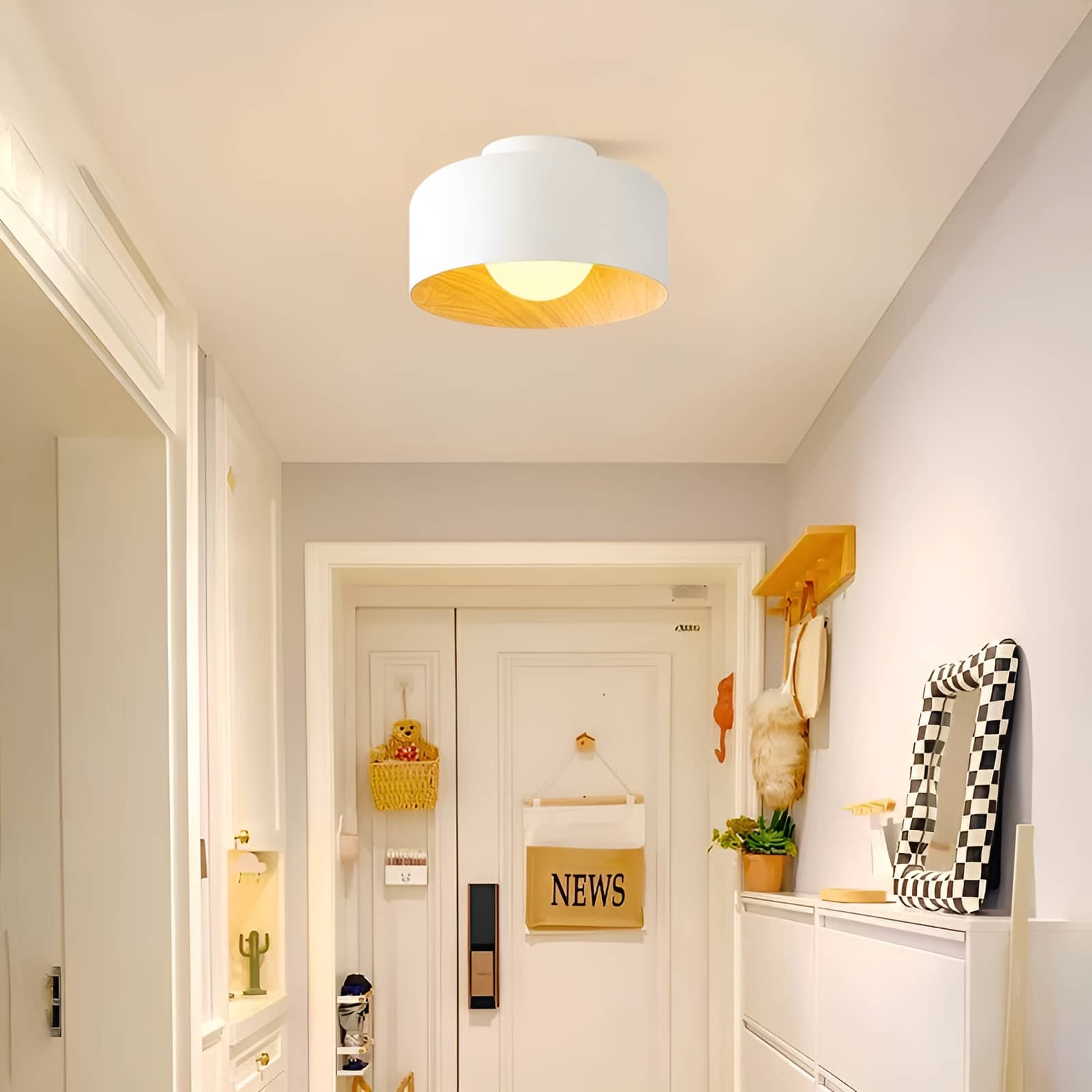 Nordic Minimalist Bowl Shaped Ceiling Light