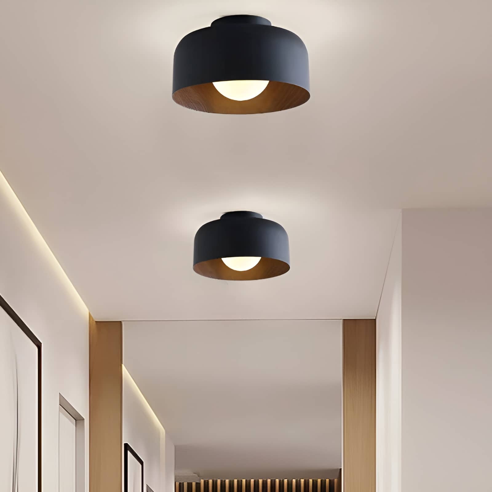 Nordic Minimalist Bowl Shaped Ceiling Light