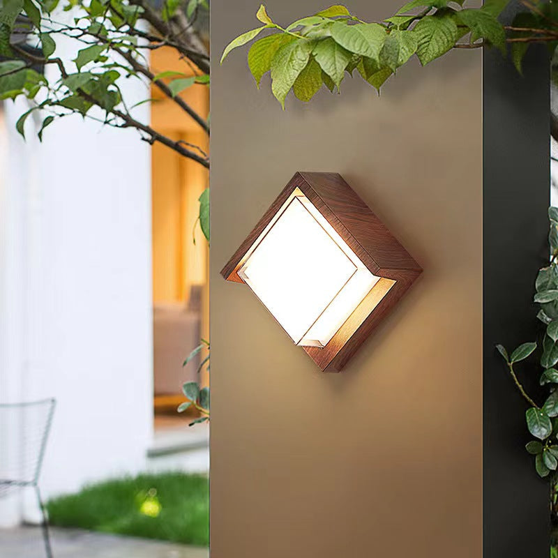 Nordic Minimalist Waterproof Square Wall Light