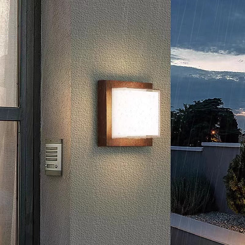 Nordic Minimalist Waterproof Square Wall Light