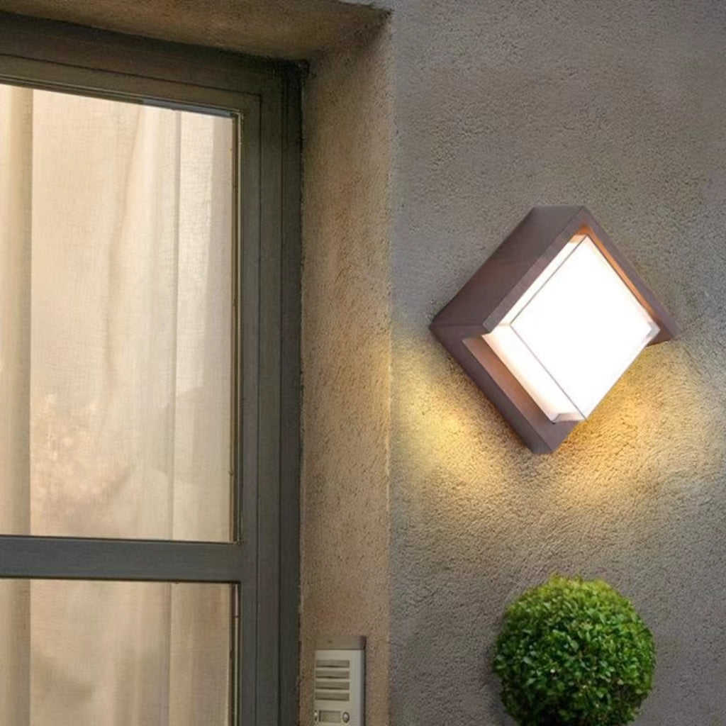 Nordic Minimalist Waterproof Square Wall Light