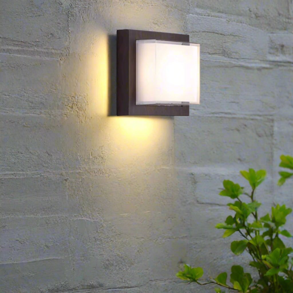 Nordic Minimalist Waterproof Square Wall Light