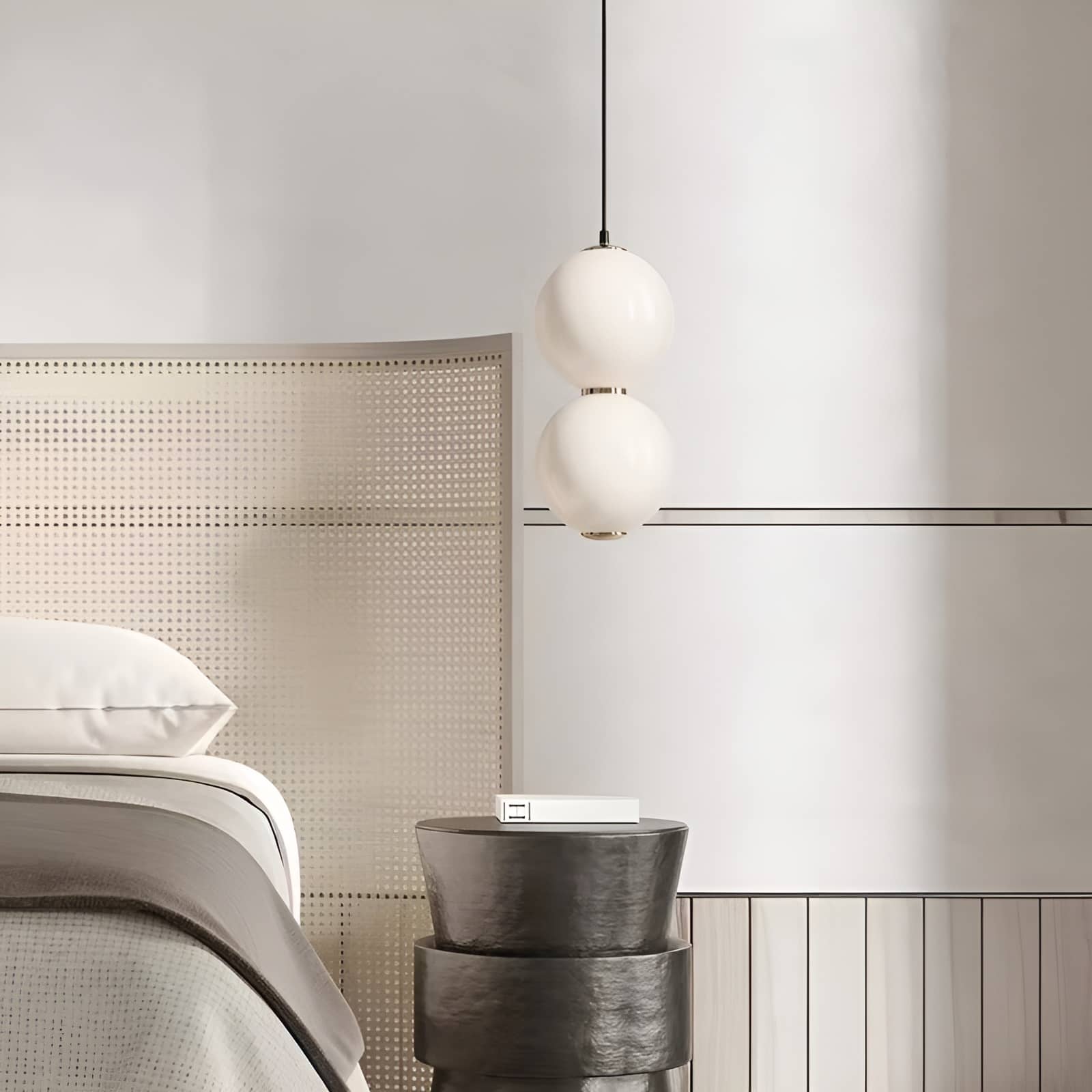 Nordic White Pearl Glass Pendant Light