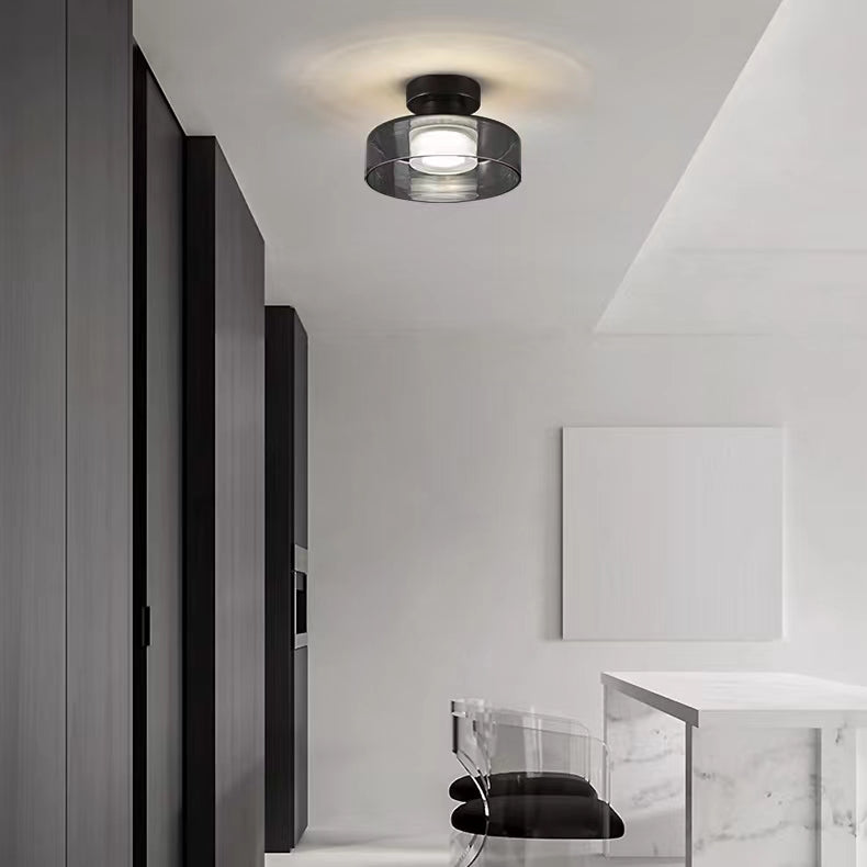 Nordic Modern Disc Glass Ceiling Light
