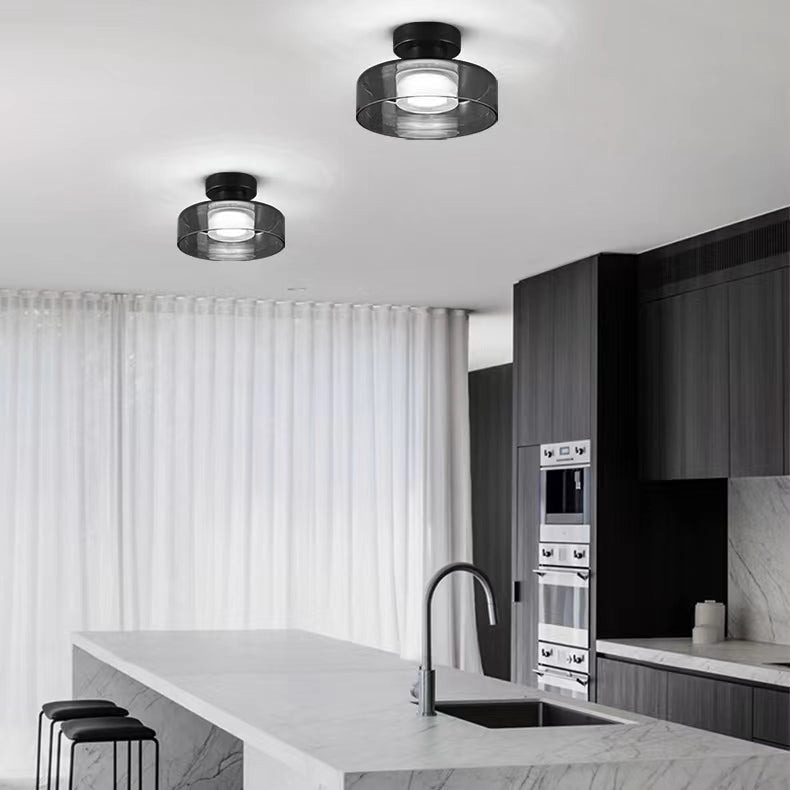 Nordic Modern Disc Glass Ceiling Light
