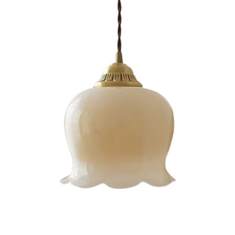 Nordic Resin Cream Flower Pendant Light