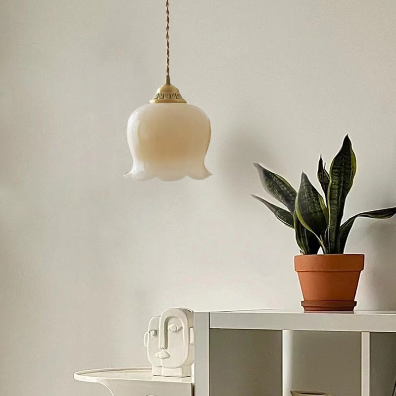 Nordic Resin Cream Flower Pendant Light