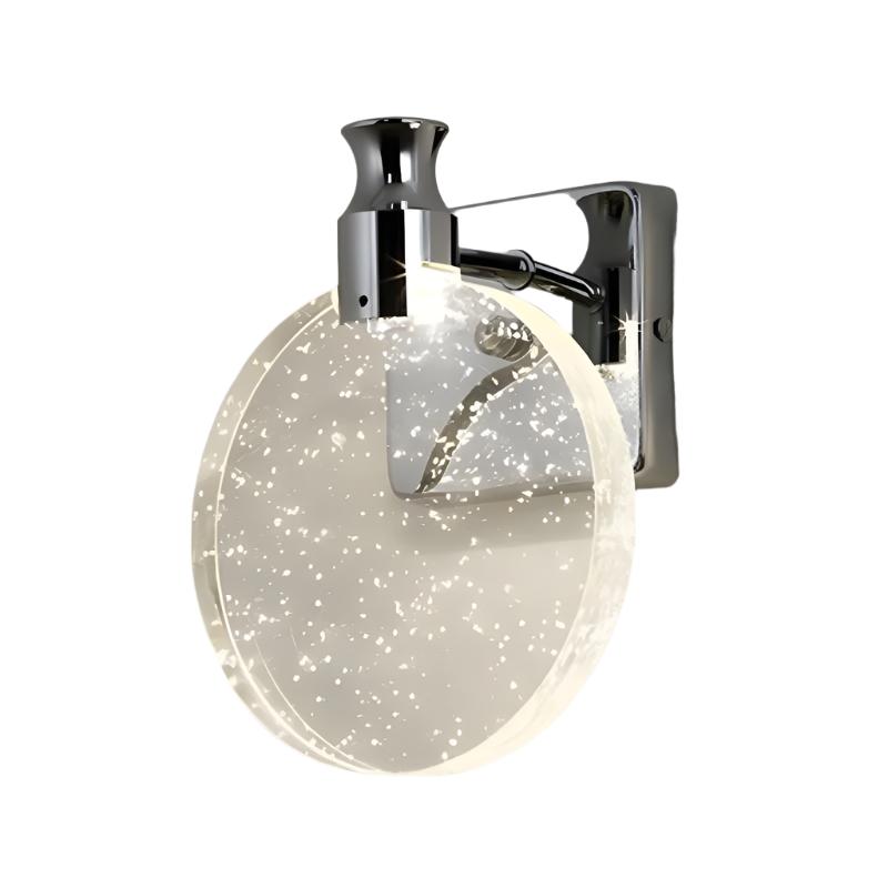 Nordic Style Crystal Creative Round Wall Light