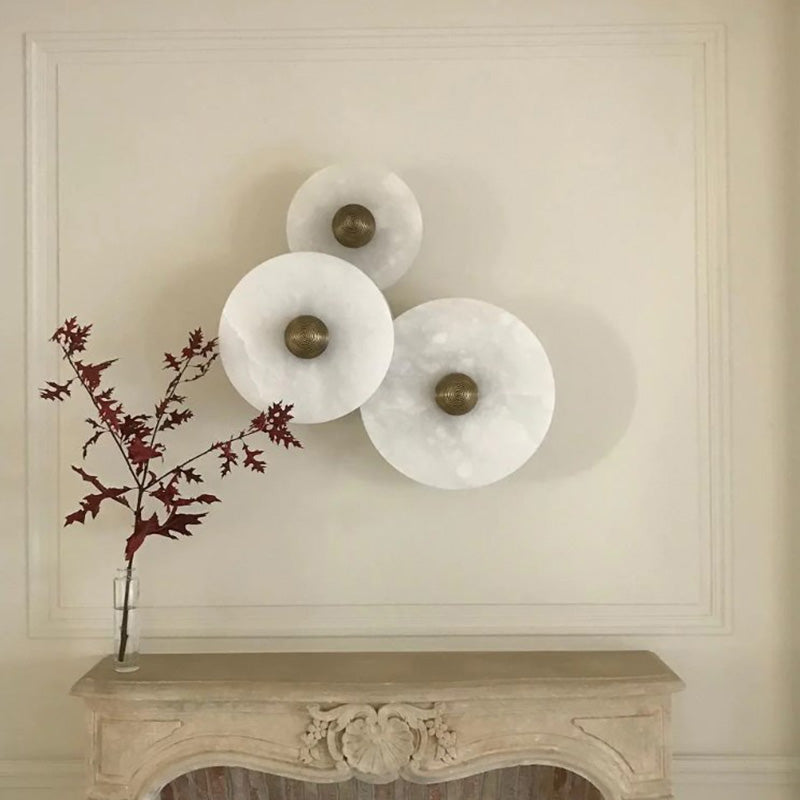 Marble Modern Minimalist Round Wall Light
