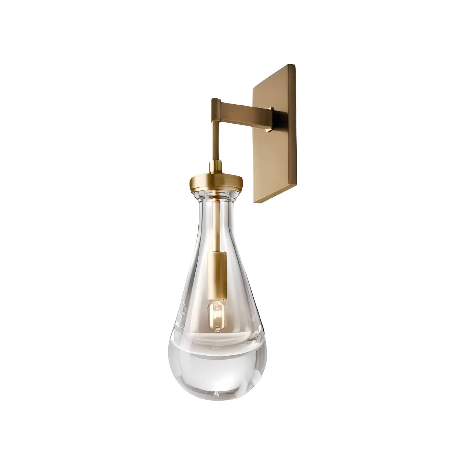 Raindrop Crystal Vintage Brass Wall Light