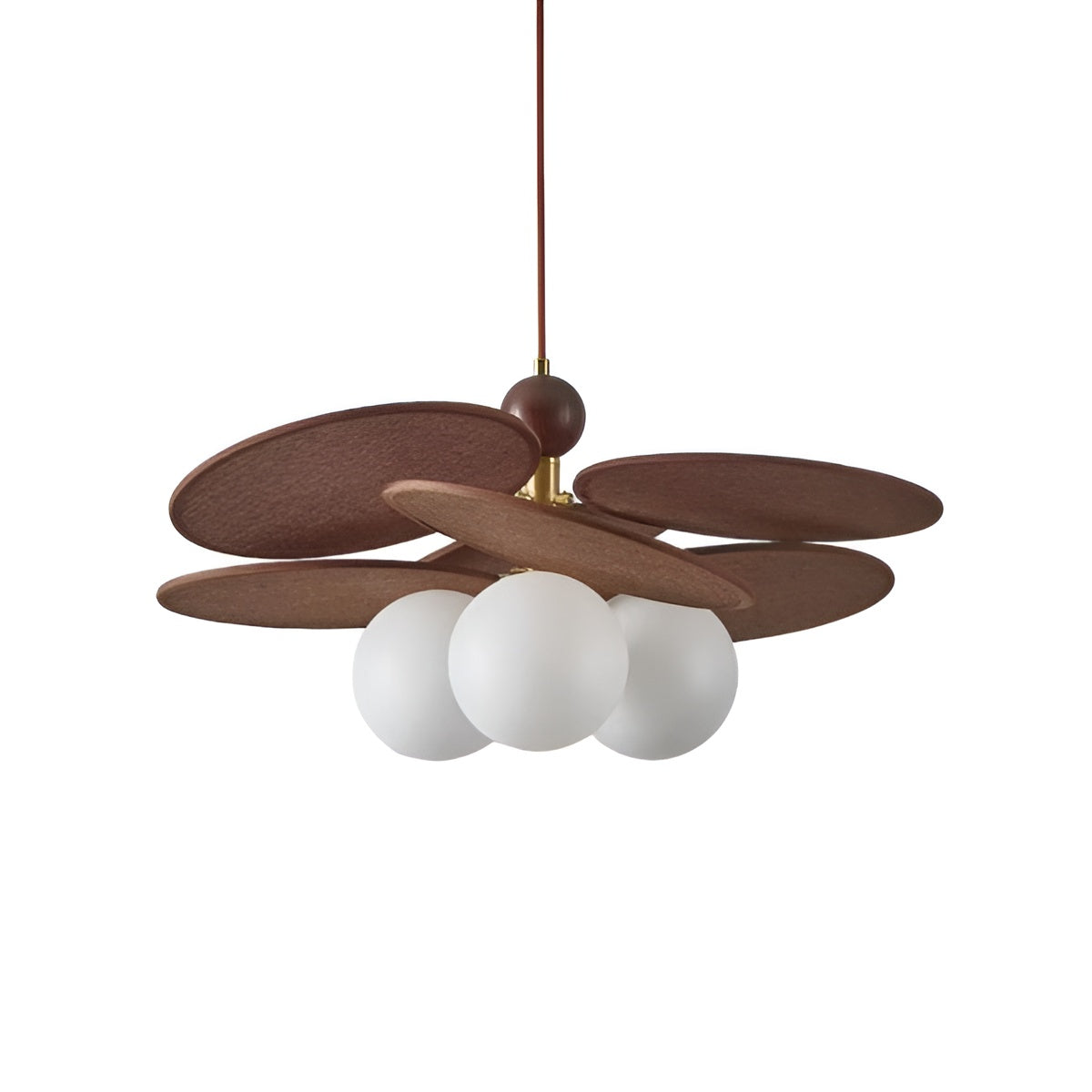 Rattan Petal Rustic Pendant Light over Dining Table
