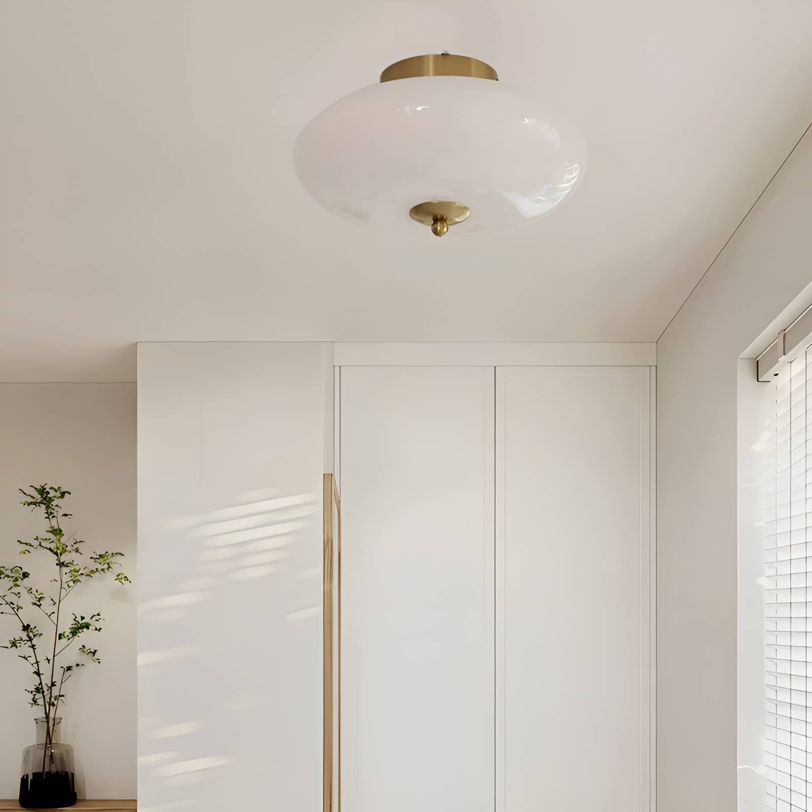 Retro Bauhaus Dome Glass Ceiling Light