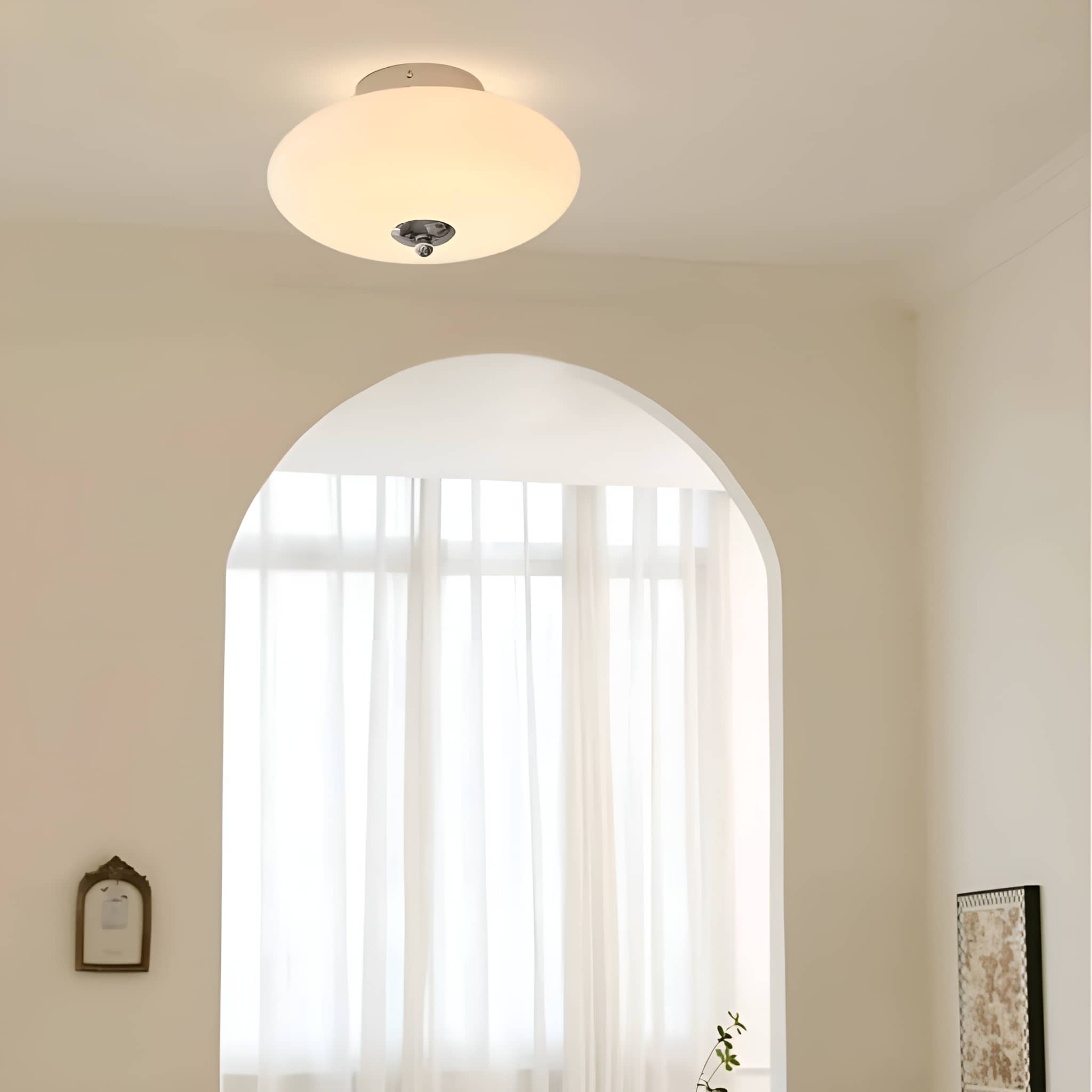 Retro Bauhaus Dome Glass Ceiling Light