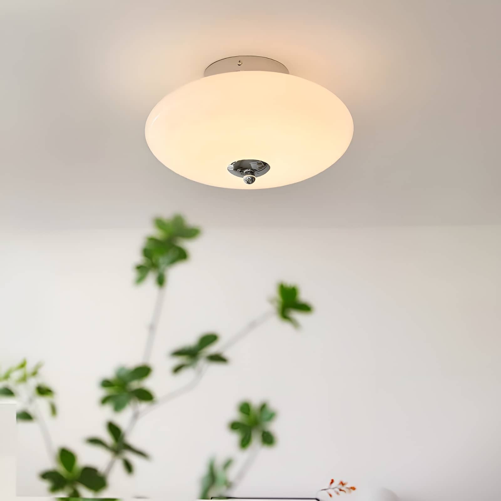 Retro Bauhaus Dome Glass Ceiling Light