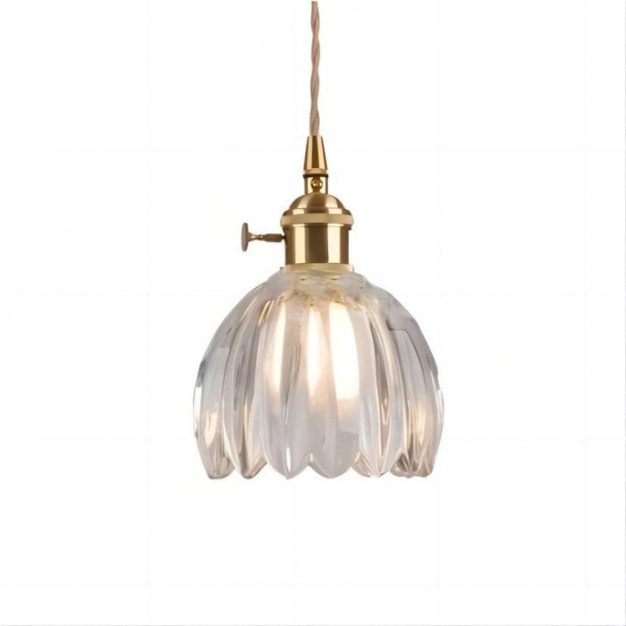 Mid Century Flower Glass Pendant Light