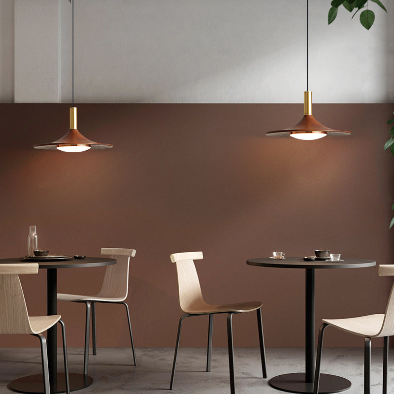 Retro Minimalist Flying Saucer Metal Pendant Light
