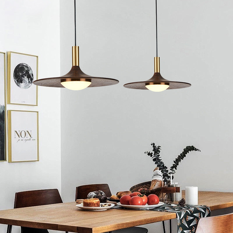 Retro Minimalist Flying Saucer Metal Pendant Light