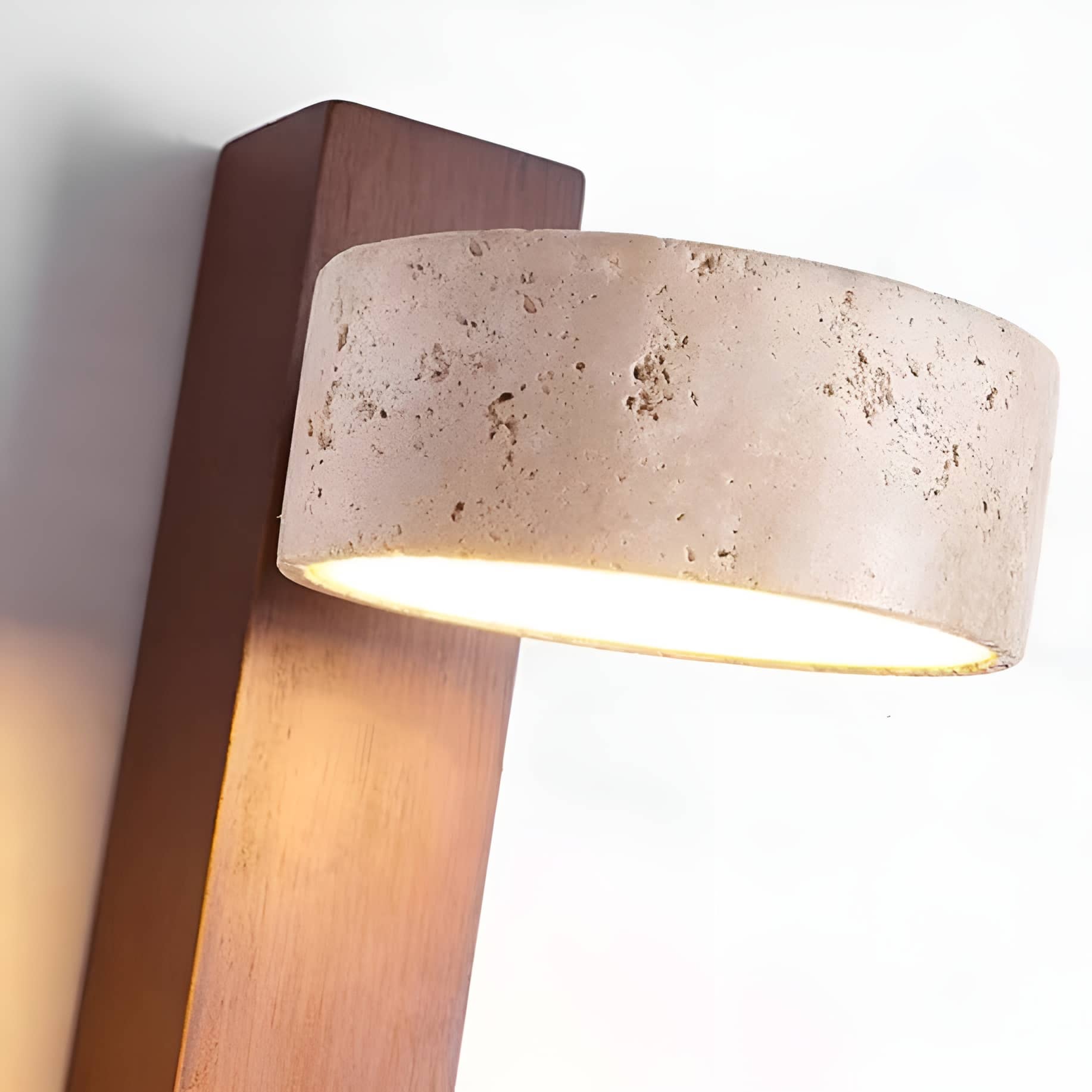 Retro Rotatable Natural Wooden Wall Light