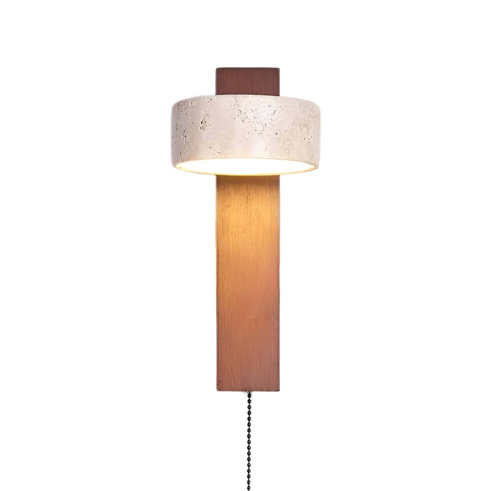 Retro Rotatable Natural Wooden Wall Light
