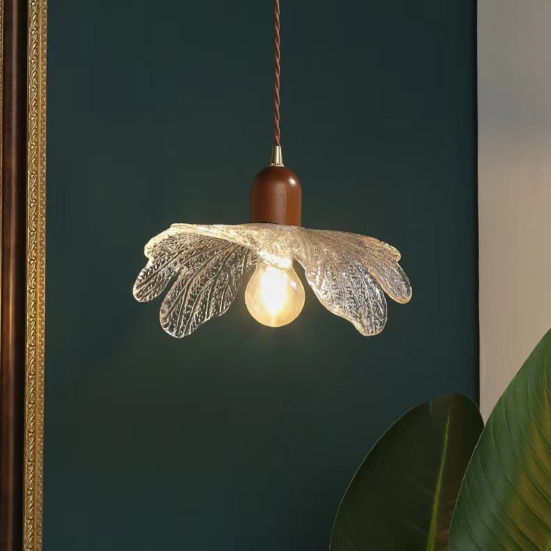 Decorative Leaf Clear Glass Pendant Light