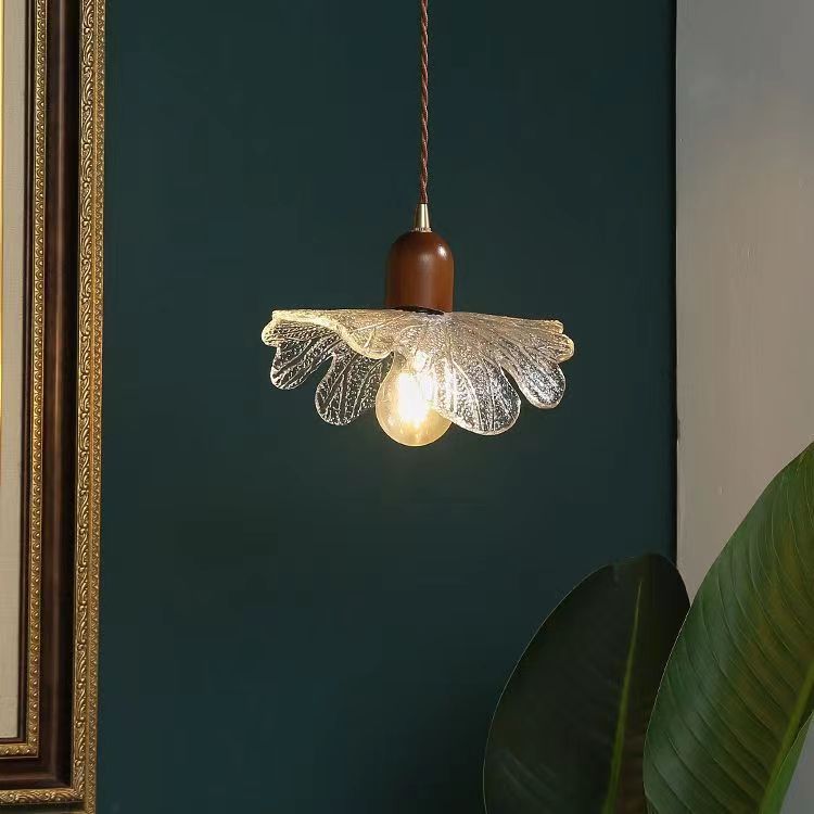 Decorative Leaf Clear Glass Pendant Light