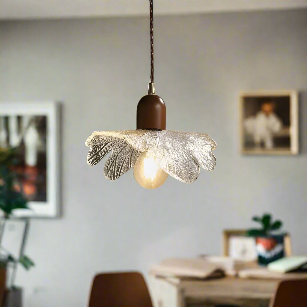 Decorative Leaf Clear Glass Pendant Light