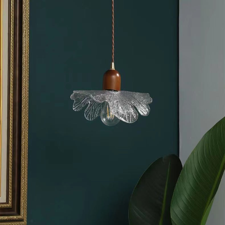 Decorative Leaf Clear Glass Pendant Light