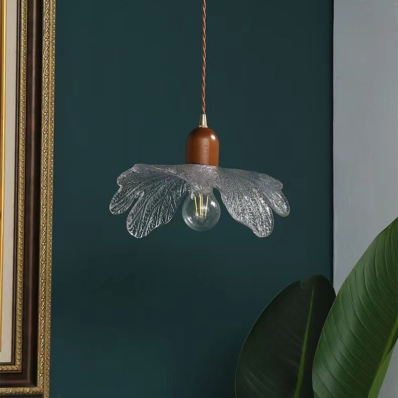 Decorative Leaf Clear Glass Pendant Light