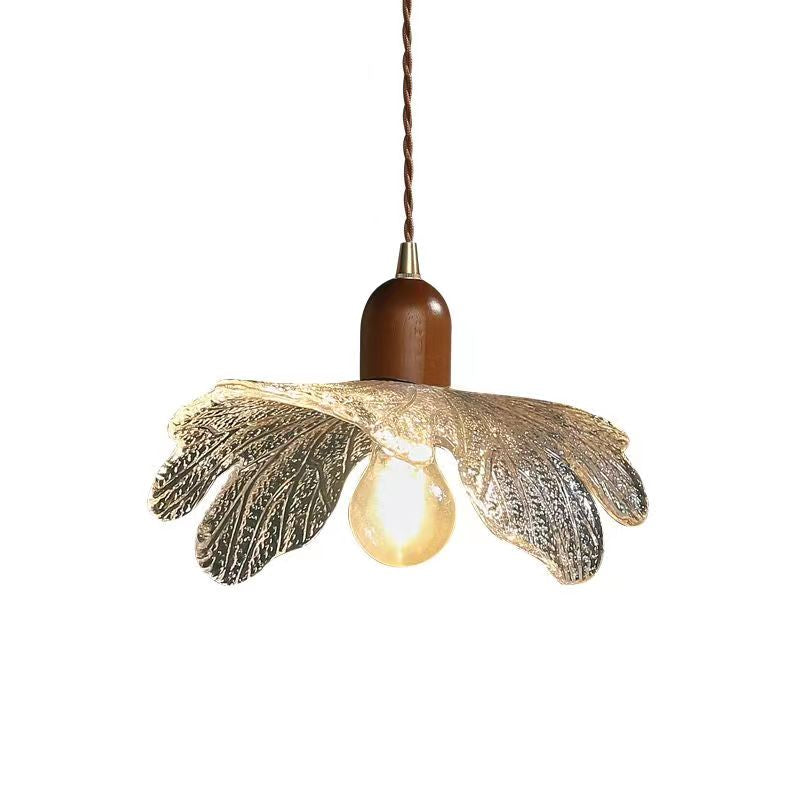 Decorative Leaf Clear Glass Pendant Light