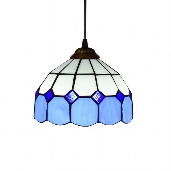 Retro Tiffany Stained Glass Pendant Light