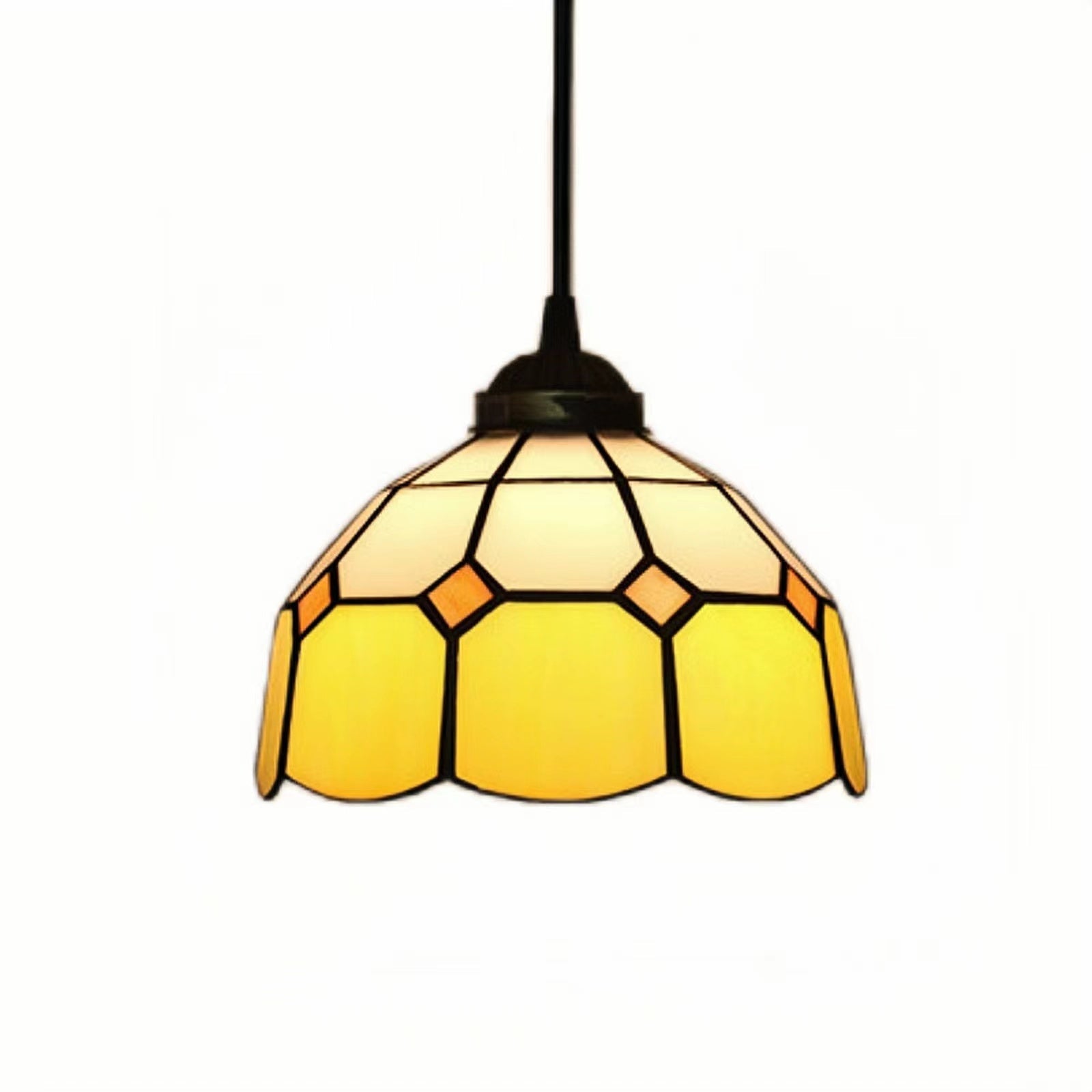 Retro Tiffany Stained Glass Pendant Light
