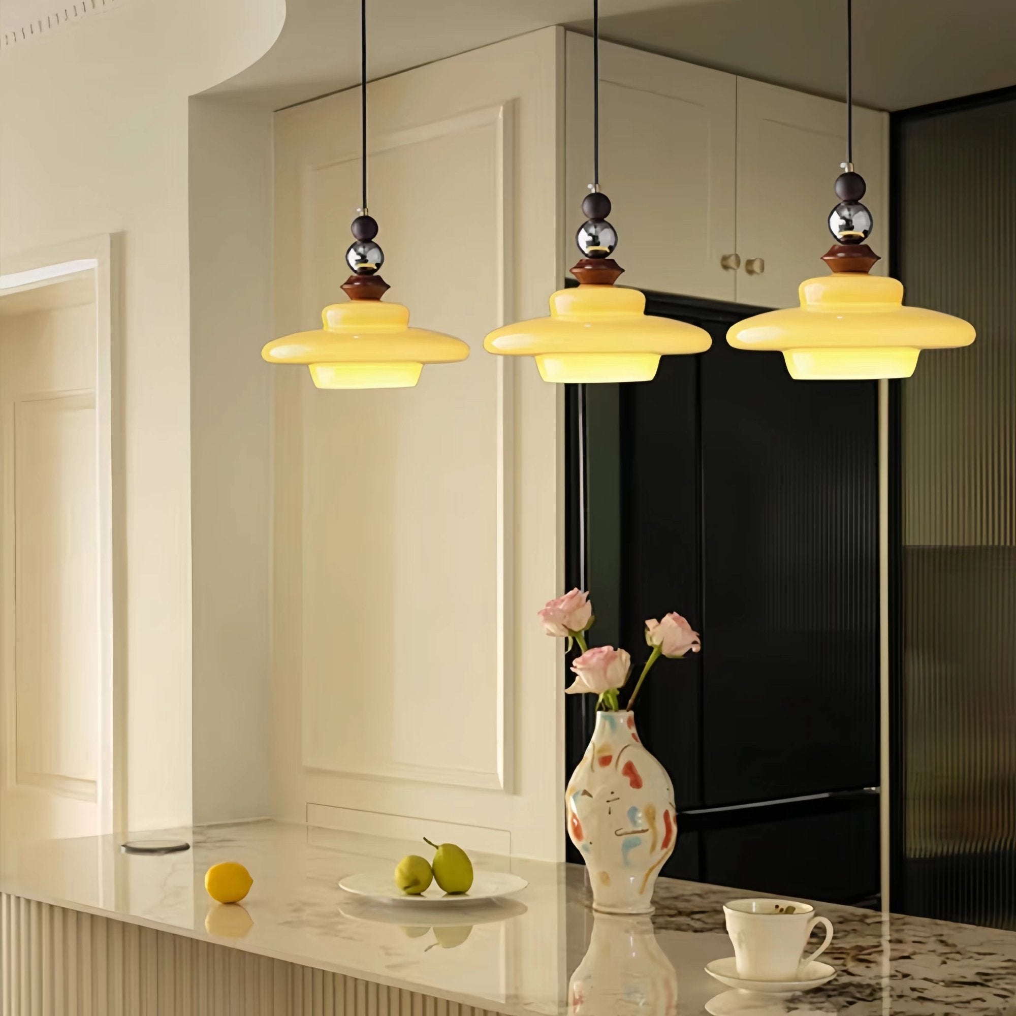 Retro Bauhaus UFO Glass Pendant Light