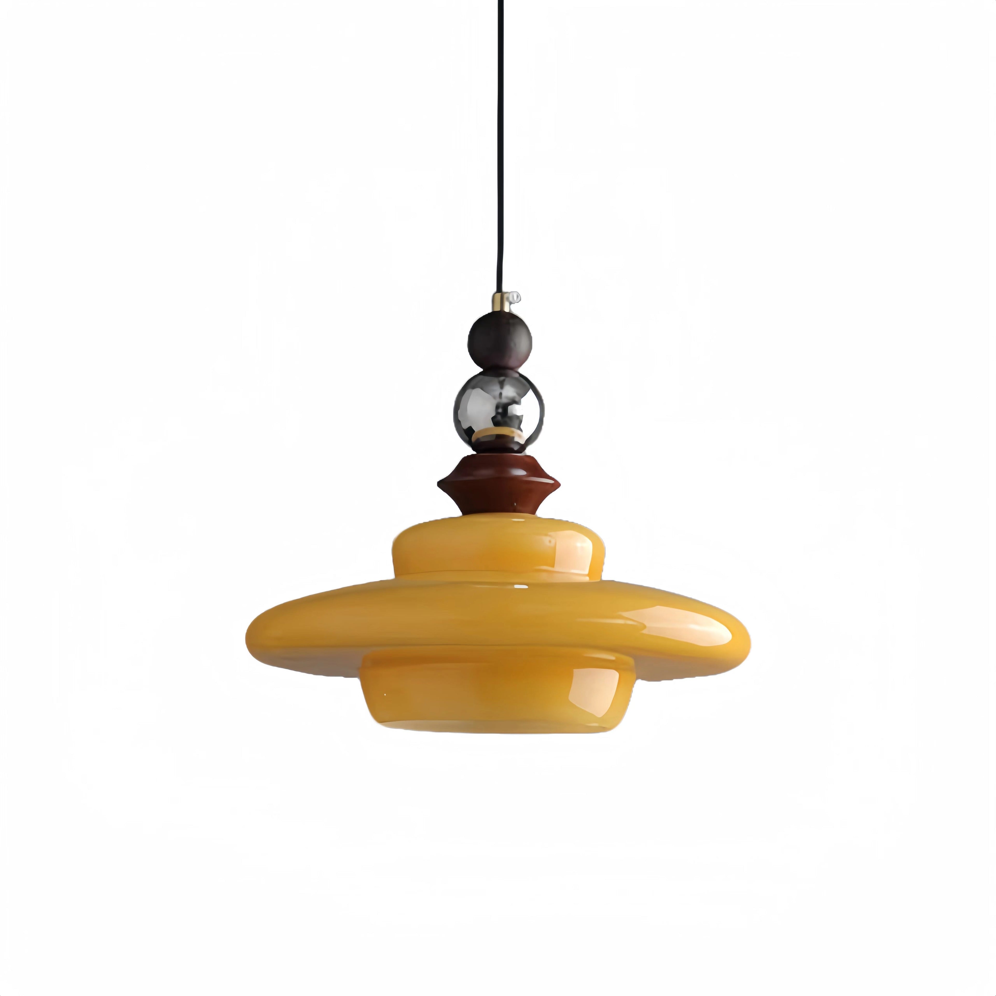 Retro Bauhaus UFO Glass Pendant Light