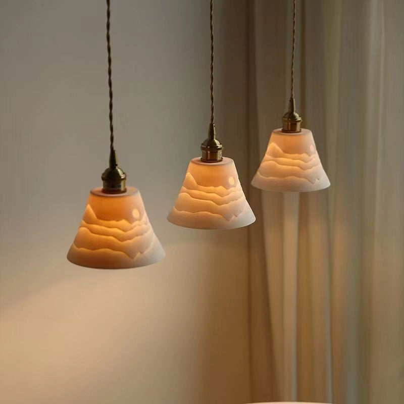 Retro Classic White Ceramic Pendant Light