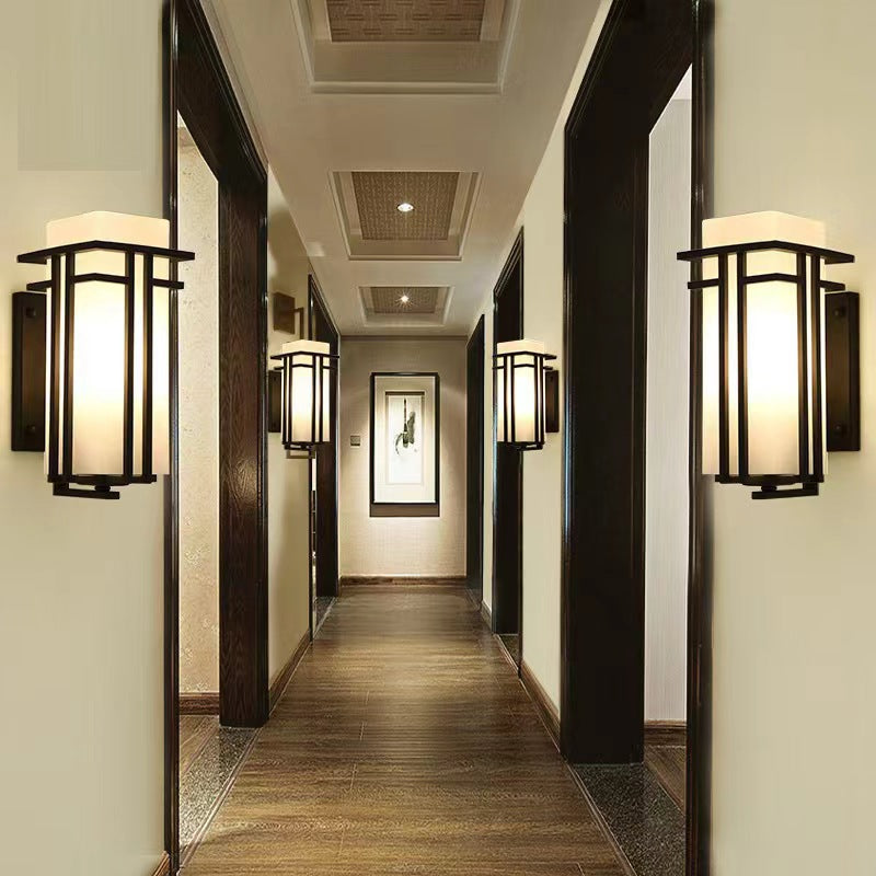 Retro Japanese Style Outdoor Wall Light