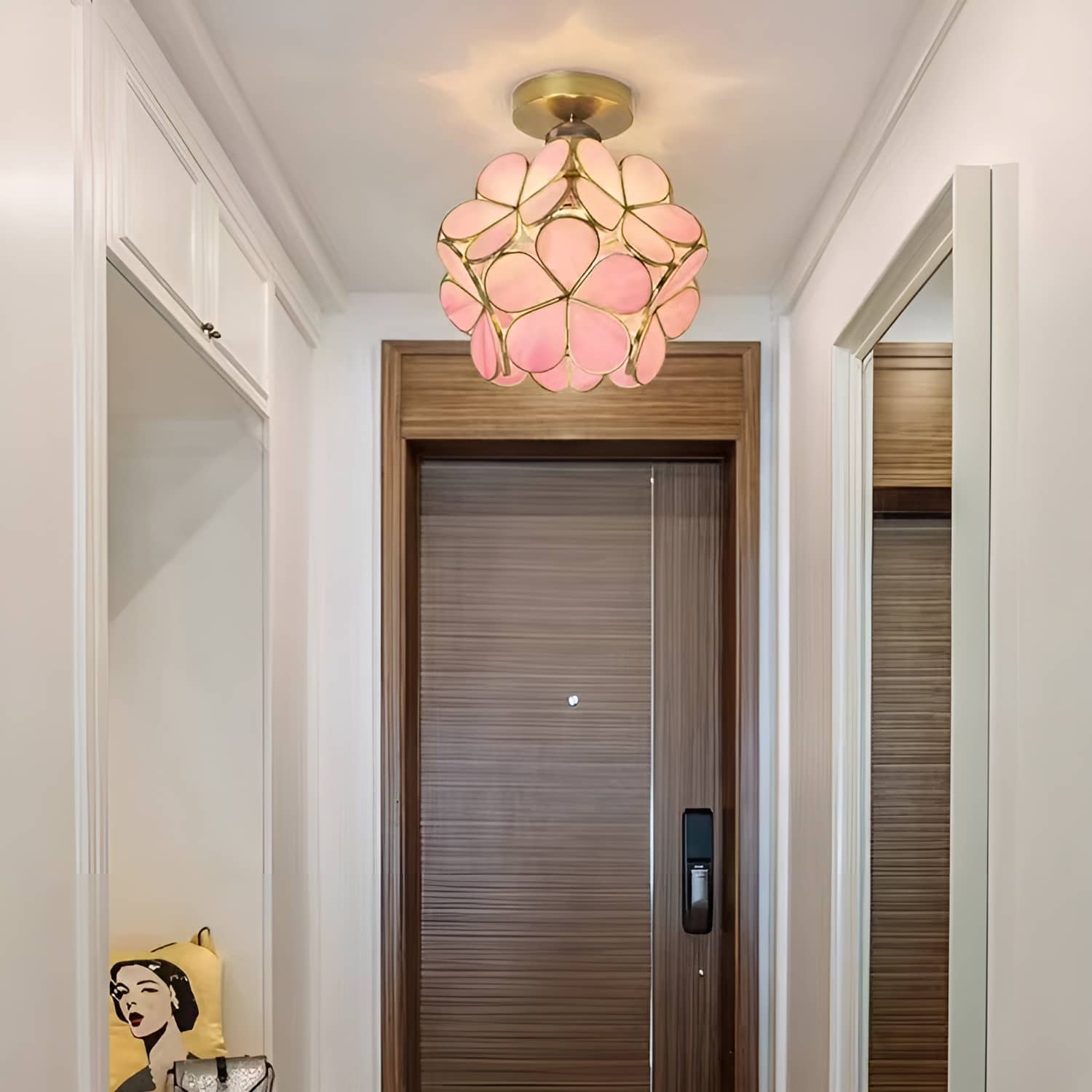 Romantic Flower Petal Glass Ceiling Light
